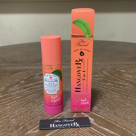 🍑 TOO FACED Hangover 3 in 1 Peach Extract Replenishing Primer & Setting Spray 🍑 - Picture 6 of 11